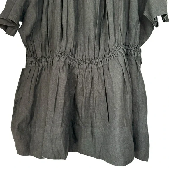 SOLD Brochu Walker St Tropez Dress Small NWT Linen Black Onyx Oversized Mini - Picture 7 of 10